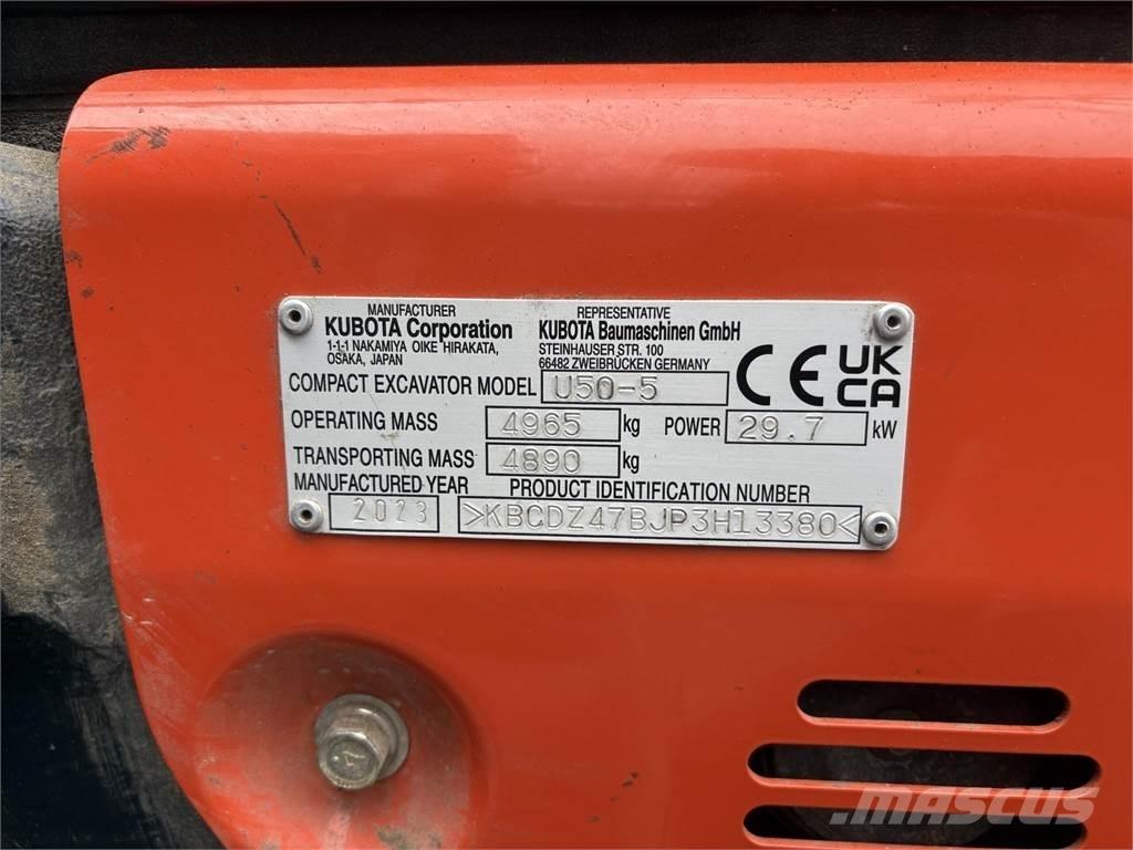 Kubota U50-5 Mini kotrók < 7t
