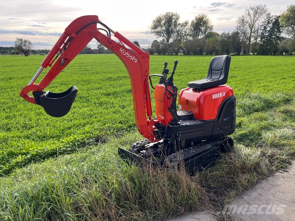 Kubota K 008-3 Mini kotrók < 7t
