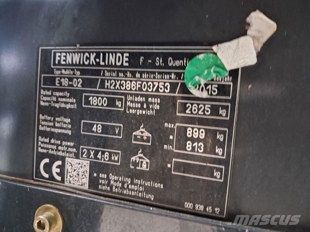 Linde E18-02 Elektromos targoncák