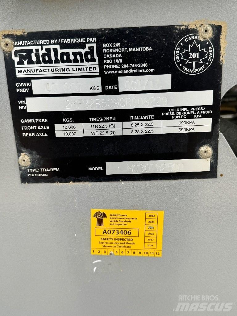 Midland TW2500 Billenő pótkocsik