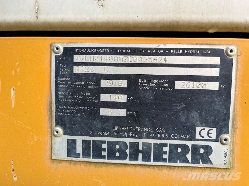 Liebherr 926 Lánctalpas kotrók