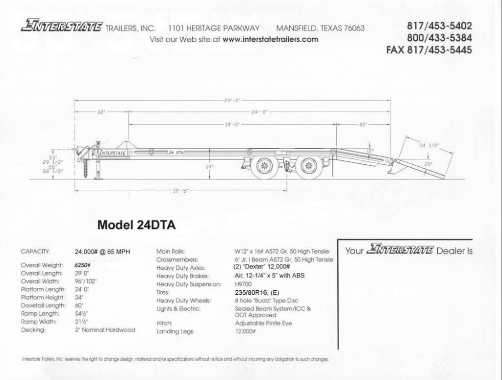 Interstate 24DTA Járműszállító pótkocsik