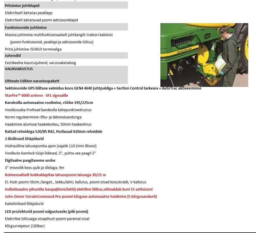 John Deere R 962i Vontatott trágyaszórók