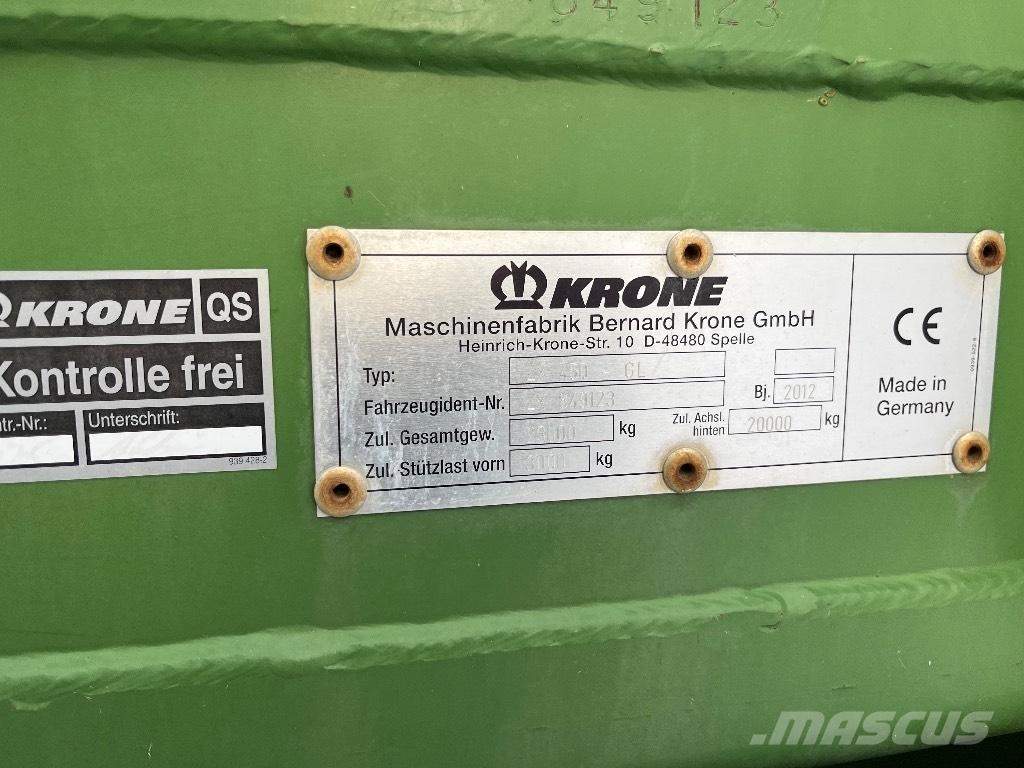 Krone ZX 450 GL Önrakodó pótkocsik