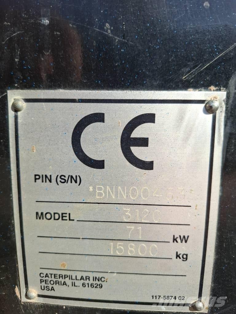 CAT 312 C Lánctalpas kotrók