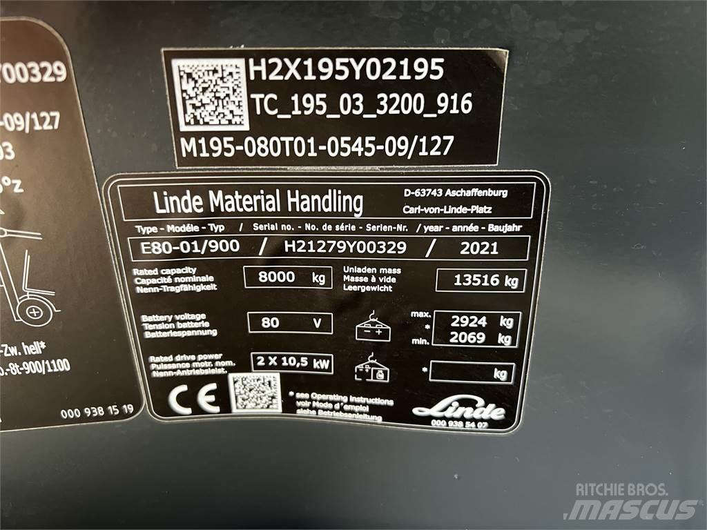 Linde E80/900 Elektromos targoncák