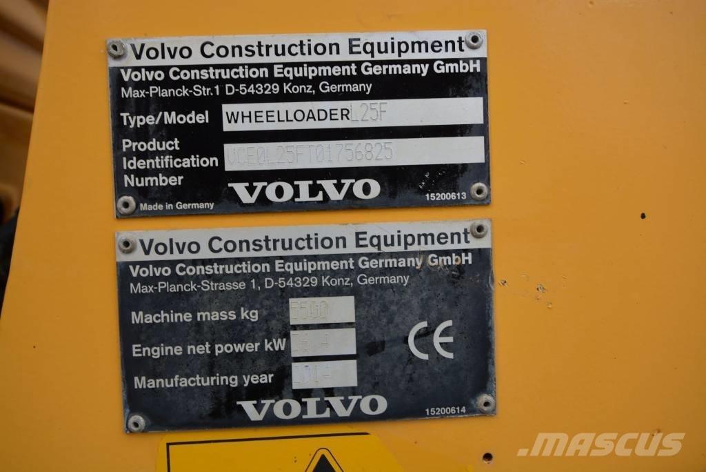 Volvo L 25 F Gumikerekes homlokrakodók