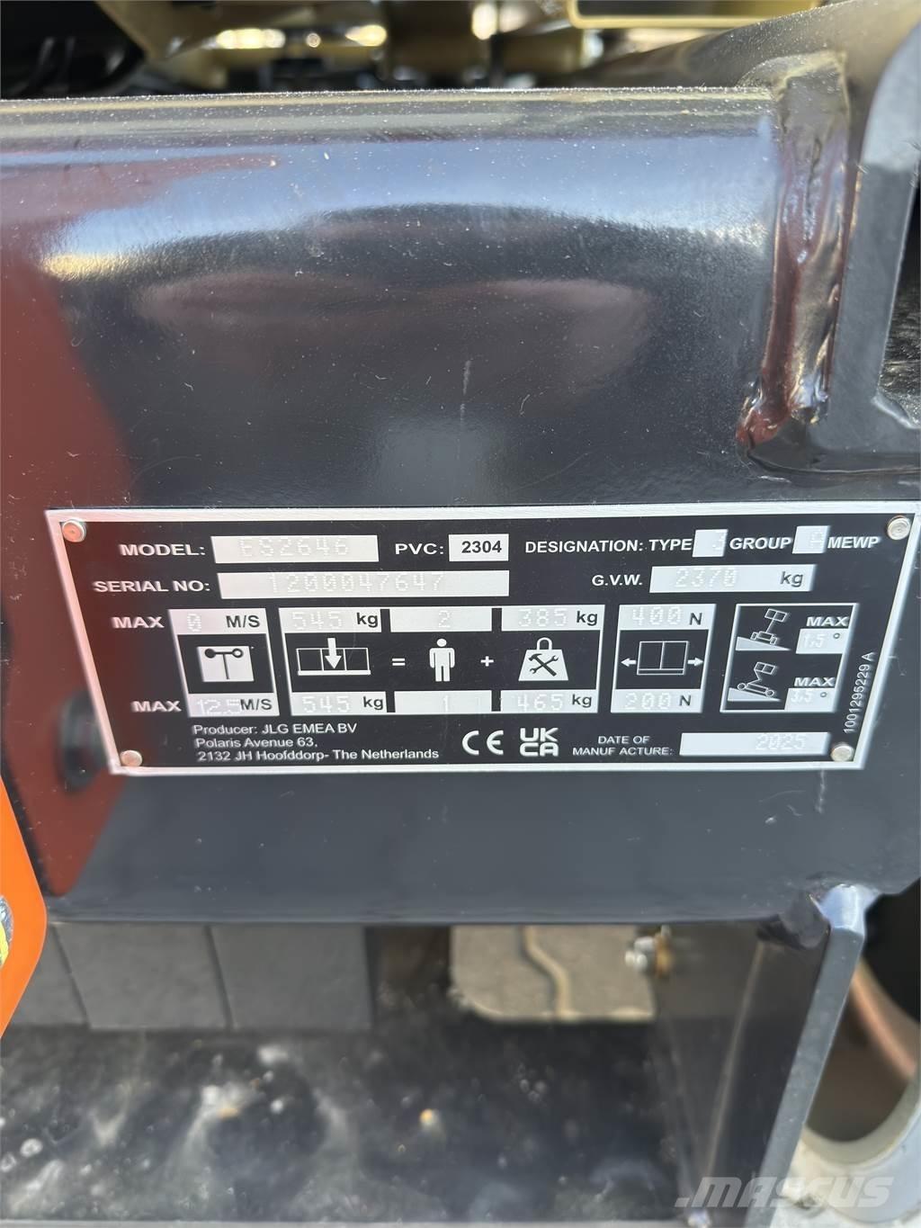 JLG ES2646 Ollós emelők