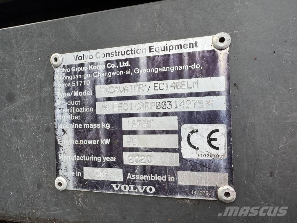 Volvo EC 140 ELM Lánctalpas kotrók