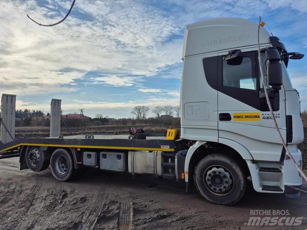 Iveco Stralis 420 Platós/Csörlős teherautók