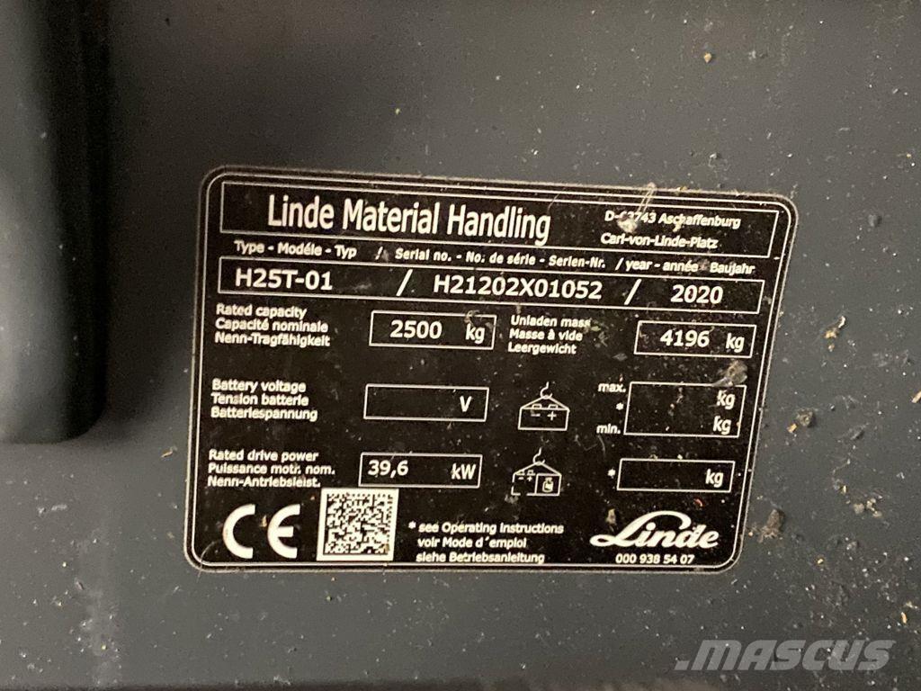Linde H25T-01 Gázüzemű targoncák