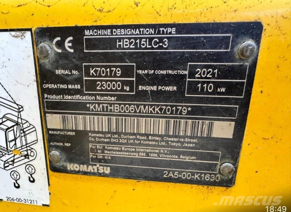 Komatsu HB 215LC-3 Lánctalpas kotrók