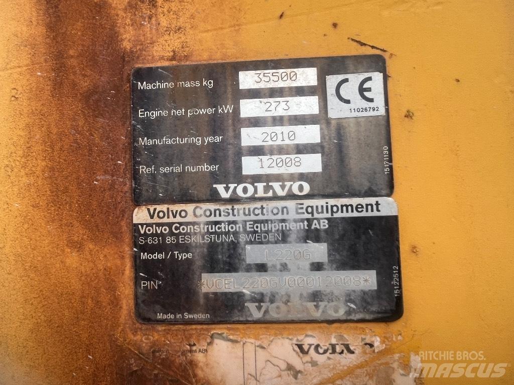 Volvo L 220 G Gumikerekes homlokrakodók
