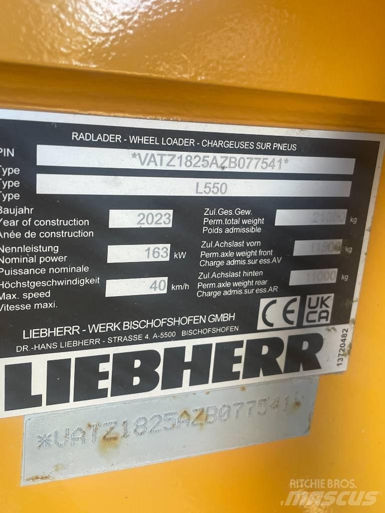 Liebherr L550XPower Gumikerekes homlokrakodók