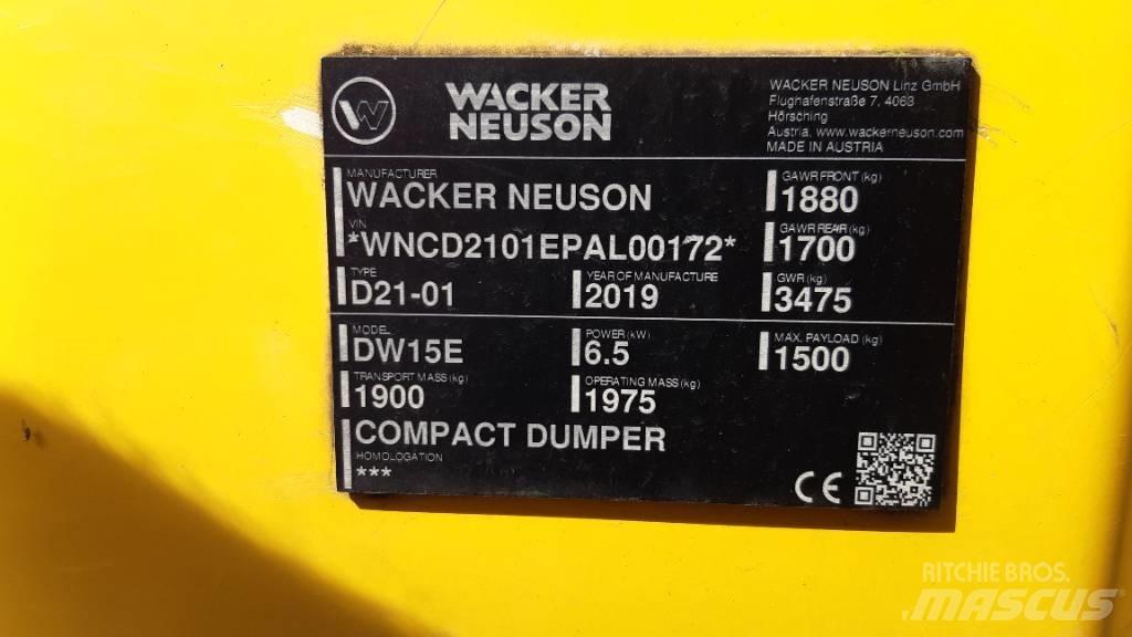 Wacker Neuson DW15e Mezei dömperek