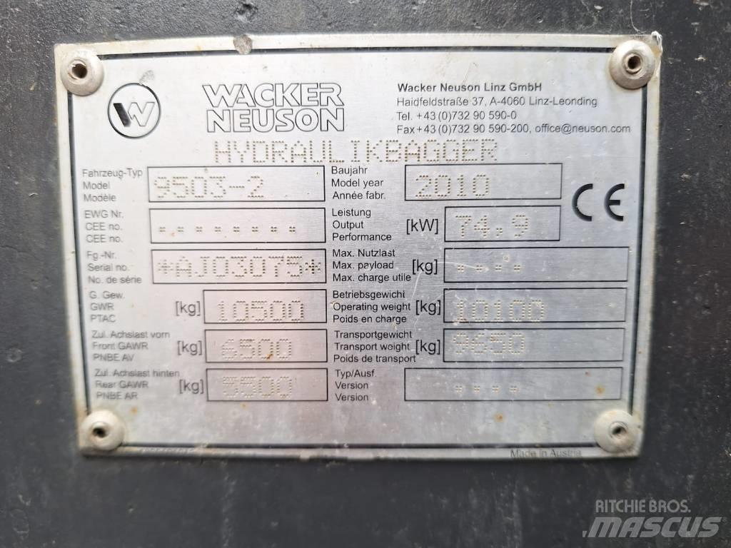 Wacker Neuson 9503-2 Gumikerekes kotrók