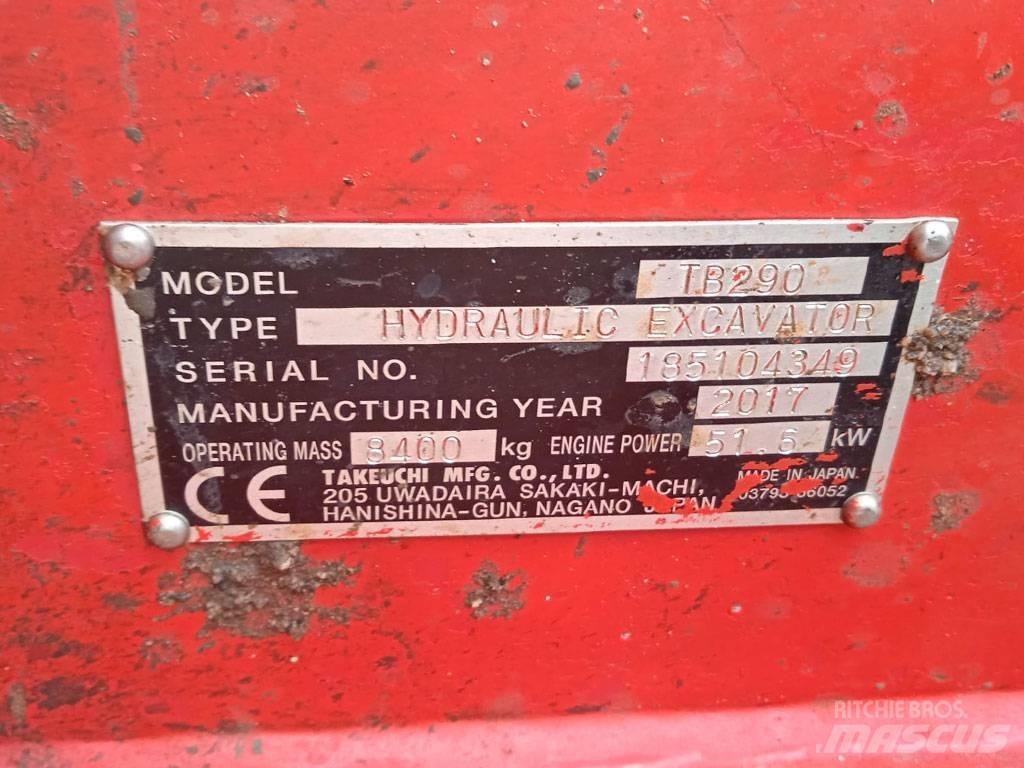 Takeuchi TB290 Mini kotrók < 7t