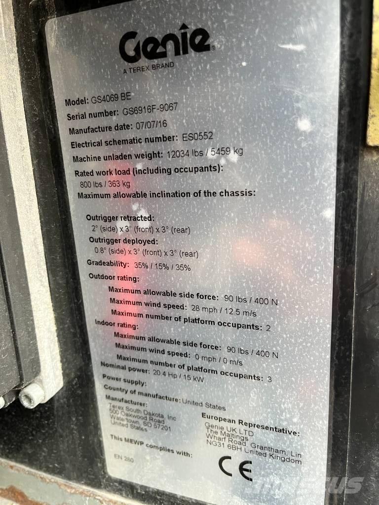 Genie GS4069 BE Ollós emelők