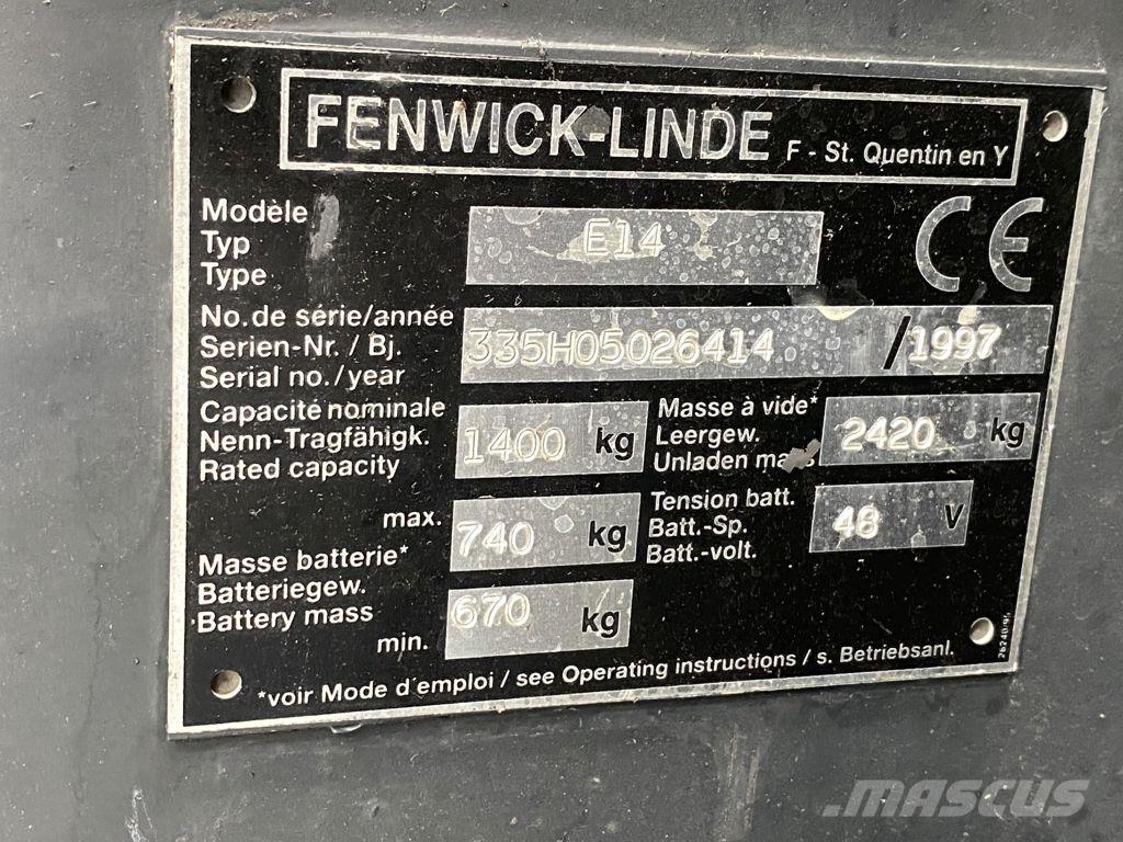 Linde E14 Elektromos targoncák