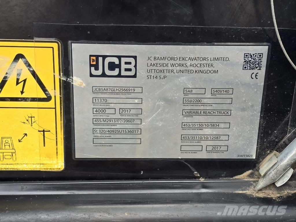 JCB 540-140 Teleszkópos rakodók