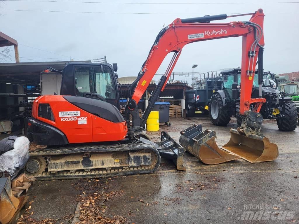Kubota KX 080-4 Mini kotrók < 7t