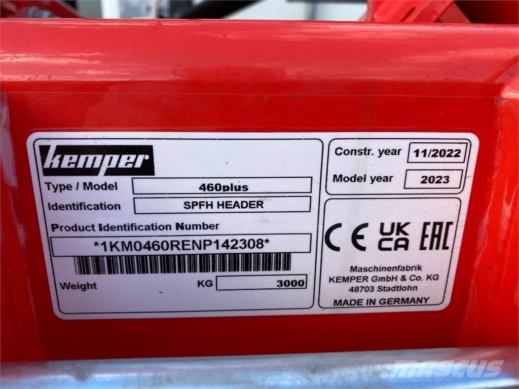 Kemper 460 plus Egyéb mezőgazdasági gépek