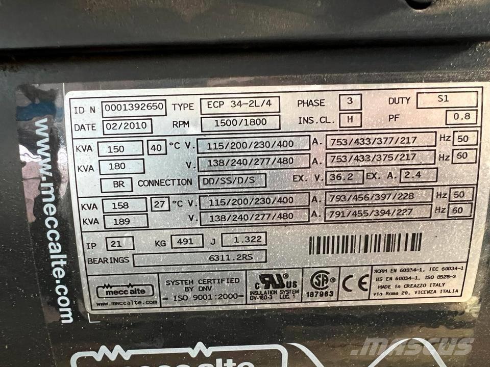  Mecc alte 85-300 KVA Egyéb Áramfejlesztők