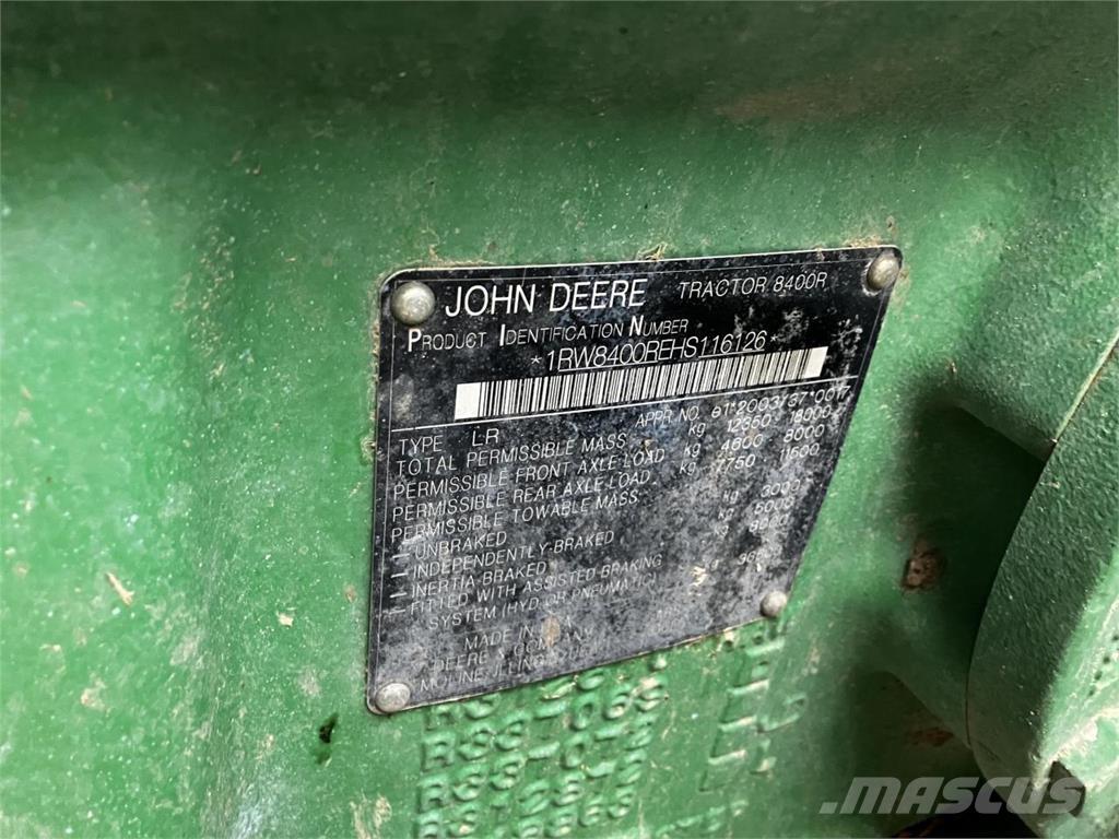 John Deere 8400R Traktorok