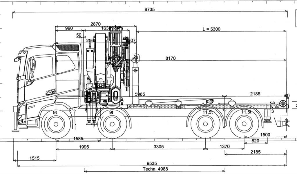 Volvo FH 540 8X4 Darus teherautók