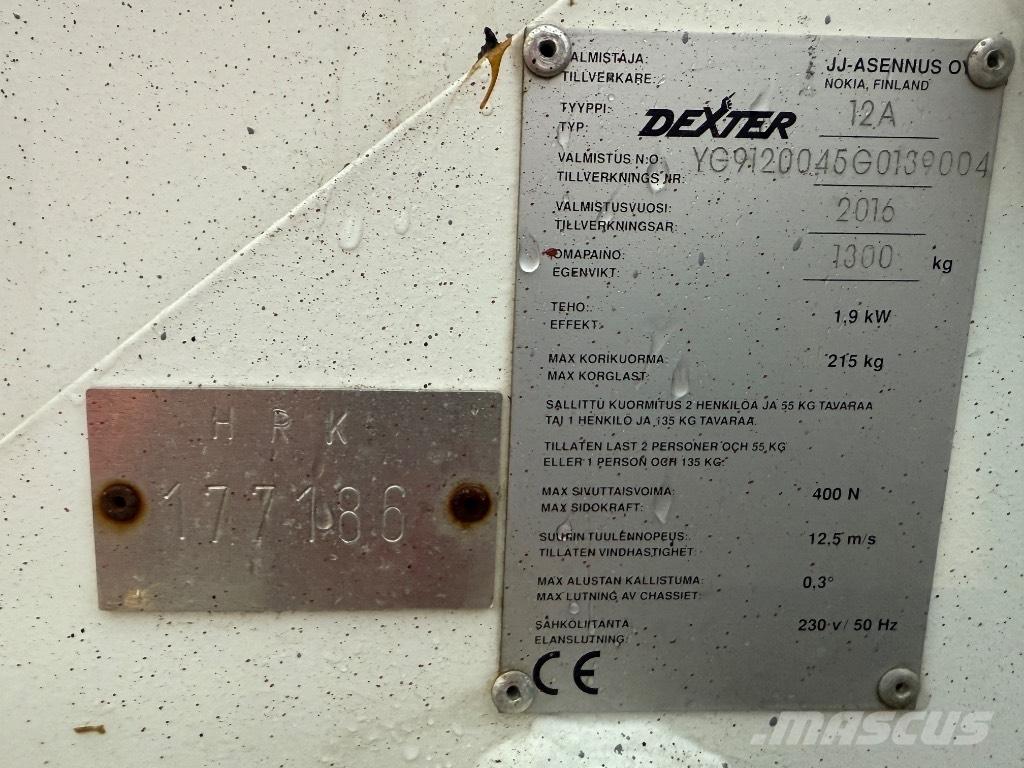 Dexter 12 A Pótkocsira szerelt emelők és állványok