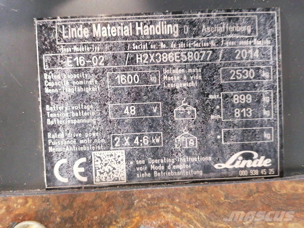 Linde E16-02 Elektromos targoncák