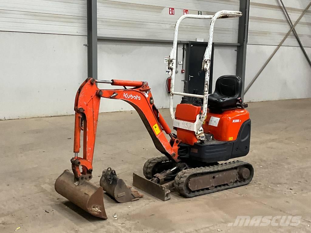 Kubota K 008-3 Mini kotrók < 7t