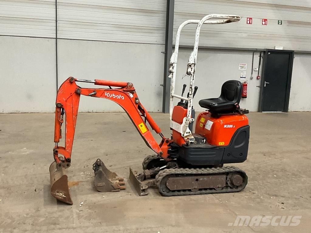 Kubota K 008-3 Mini kotrók < 7t