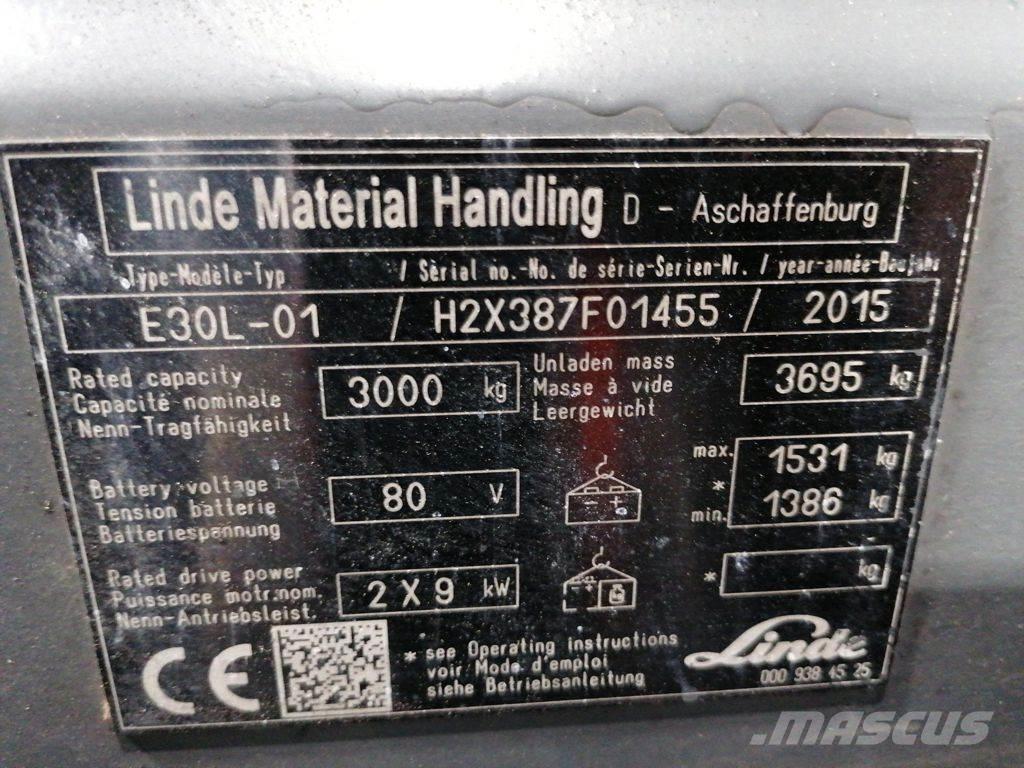 Linde E30L-01 Elektromos targoncák