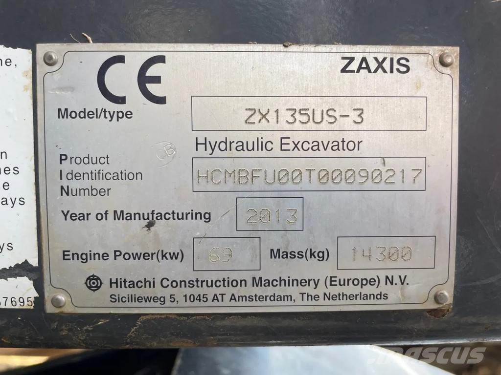 Hitachi ZX135US-3 Lánctalpas kotrók
