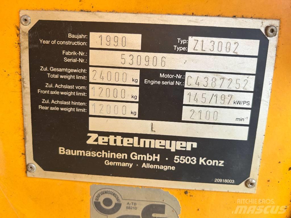 Zettelmeyer ZL 3002 Gumikerekes homlokrakodók