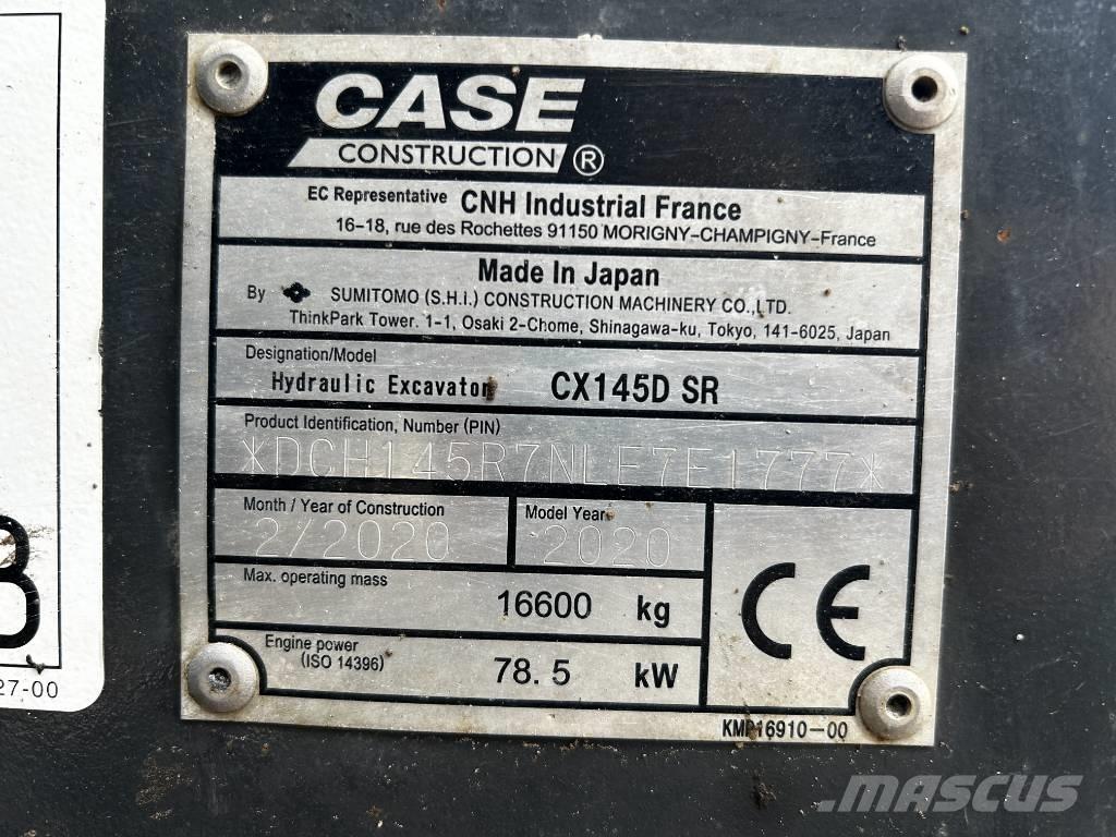 CASE CX 145 D SR Lánctalpas kotrók