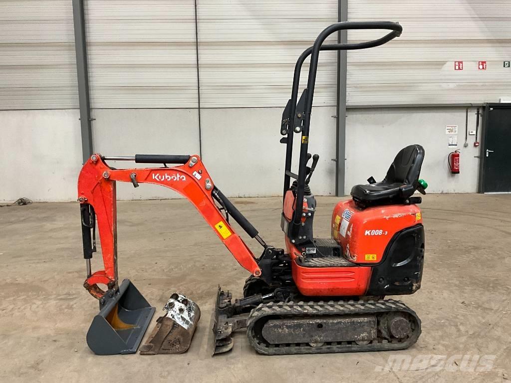 Kubota K 008-3 Mini kotrók < 7t