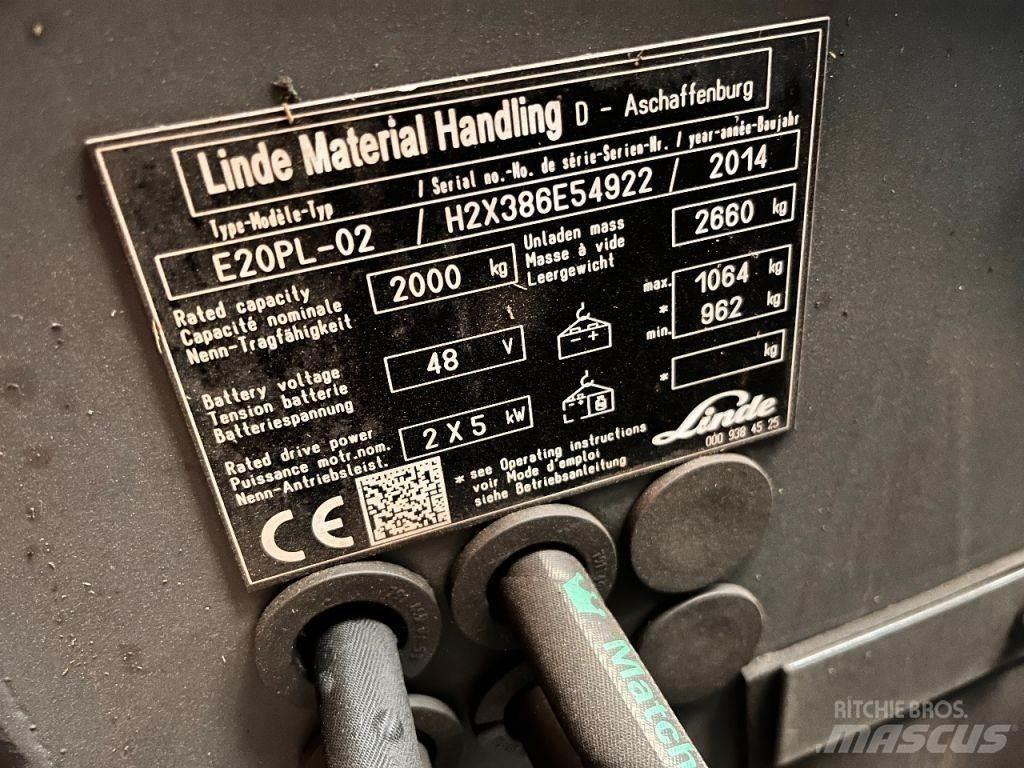 Linde E20PL-02 Elektromos targoncák