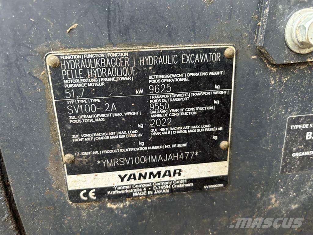 Yanmar SV100-2A Lánctalpas kotrók