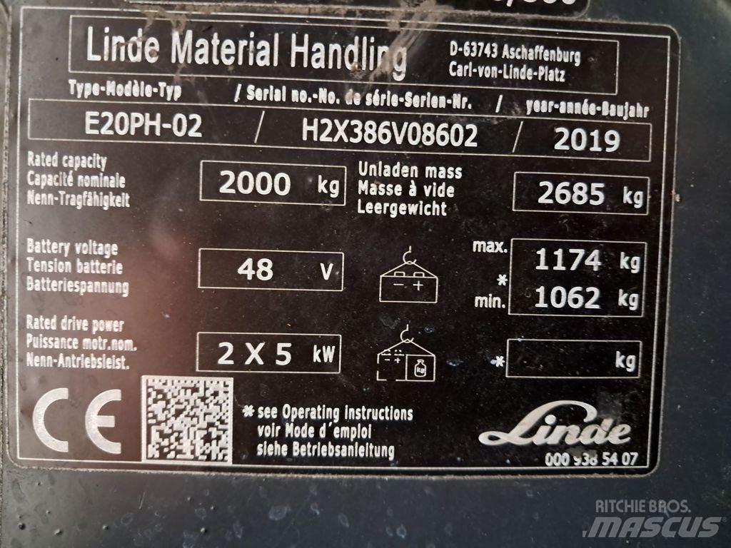 Linde E20PH-02 Elektromos targoncák