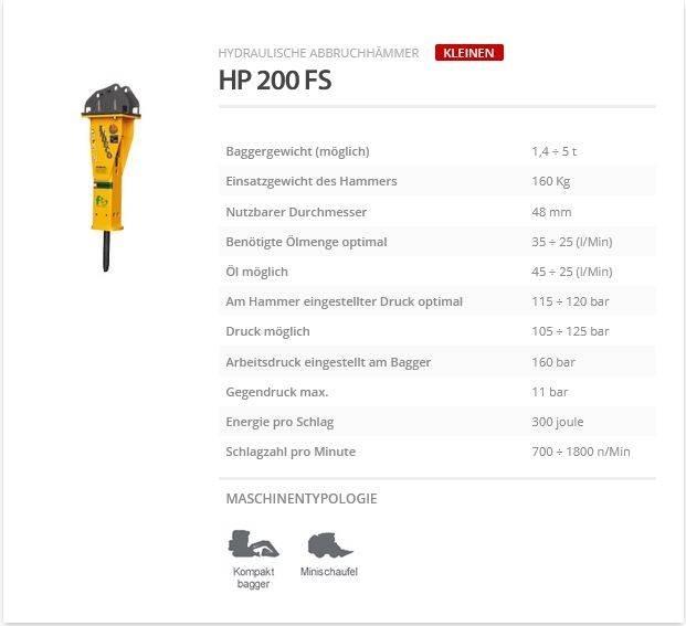 Indeco HP 200 FS Fejtőgépek