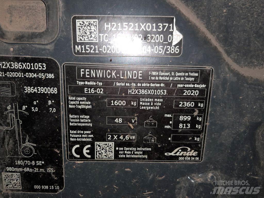 Linde E16-02 Elektromos targoncák