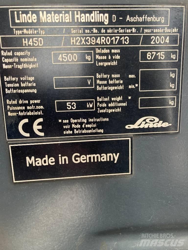 Linde H45D/394-01 Dízel targoncák