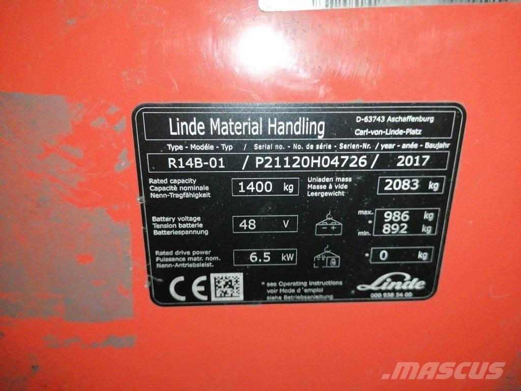 Linde R14B-01 Tolóoszlopos targonca