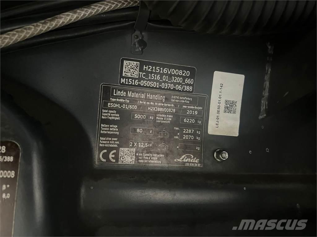 Linde E50HL-01 / 600 Elektromos targoncák