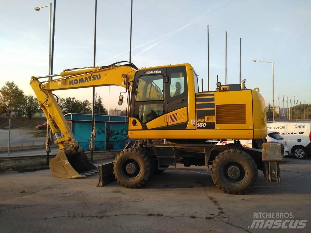 Komatsu pw160-11 Gumikerekes kotrók