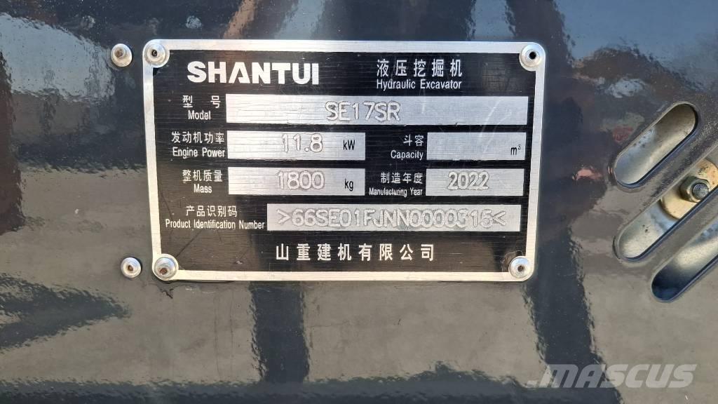 Shantui SE 17 SR Mini kotrók < 7t