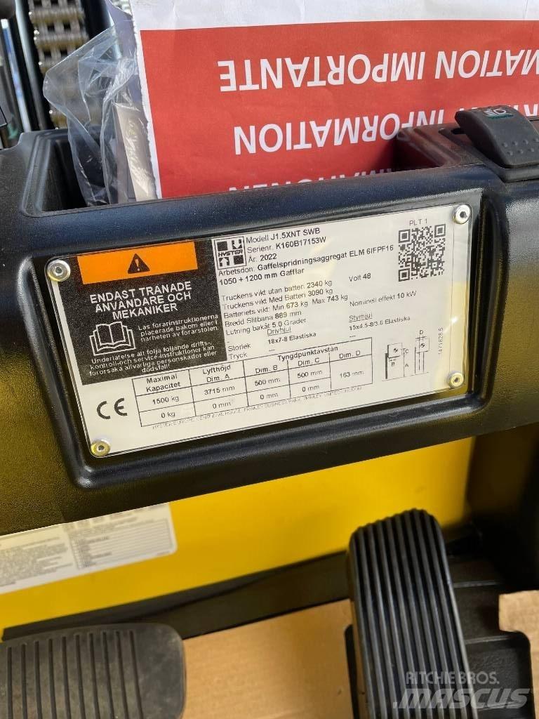 Hyster J1.5 XNT  1,5t Elektromos targoncák