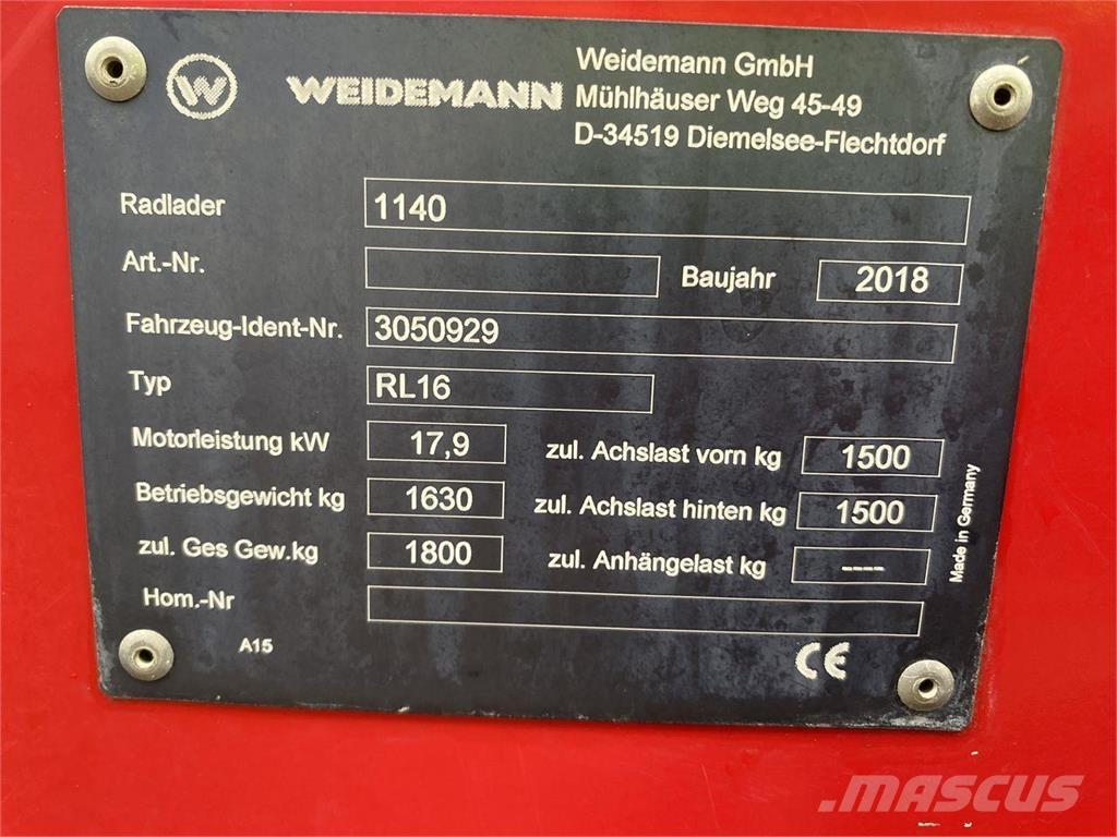 Weidemann 1140 Univerzális rakodók